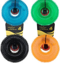 Dog Chew Toys for Aggressive Chewers, Squeaky Floating Donut Rings, 4 Pack