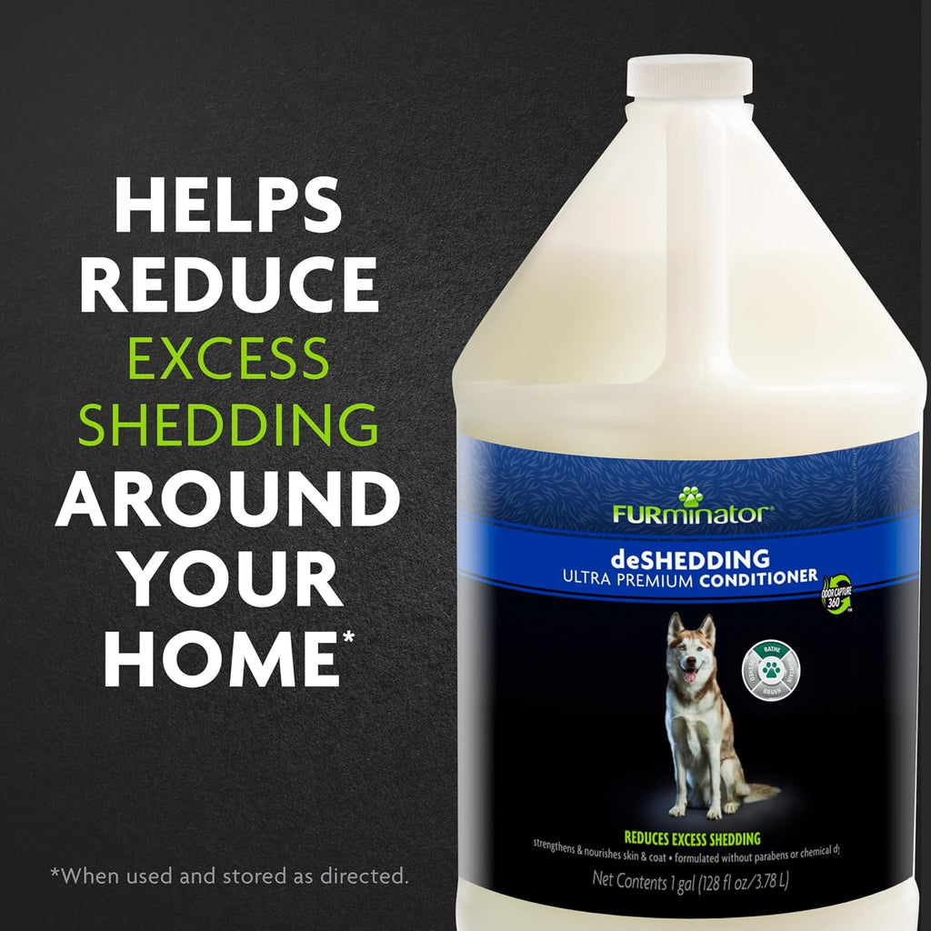 FURminator Ultra Premium deShedding Conditioner for Dogs, 1 Gal with Pump
