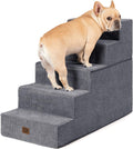 EHEYCIGA Dog Stairs for High Bed 22.5" H, 5-Step Dog Steps, Grey