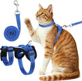 Cat Harness and Leash Set Escape Proof Kitten Kitty Puppy Vest Blue