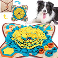 AWOOF Pet Snuffle Mat for Dogs, Interactive Feed Game for Boredom, Encourages Natural Foraging Skills for Cats Dogs Bowl Travel Use, Dog Treat Dispenser Indoor Outdoor Stress Relief (Khaki)