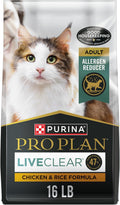 Purina Pro Plan LiveClear Allergen Reducing Dry Cat Food, Chicken, 16 lb
