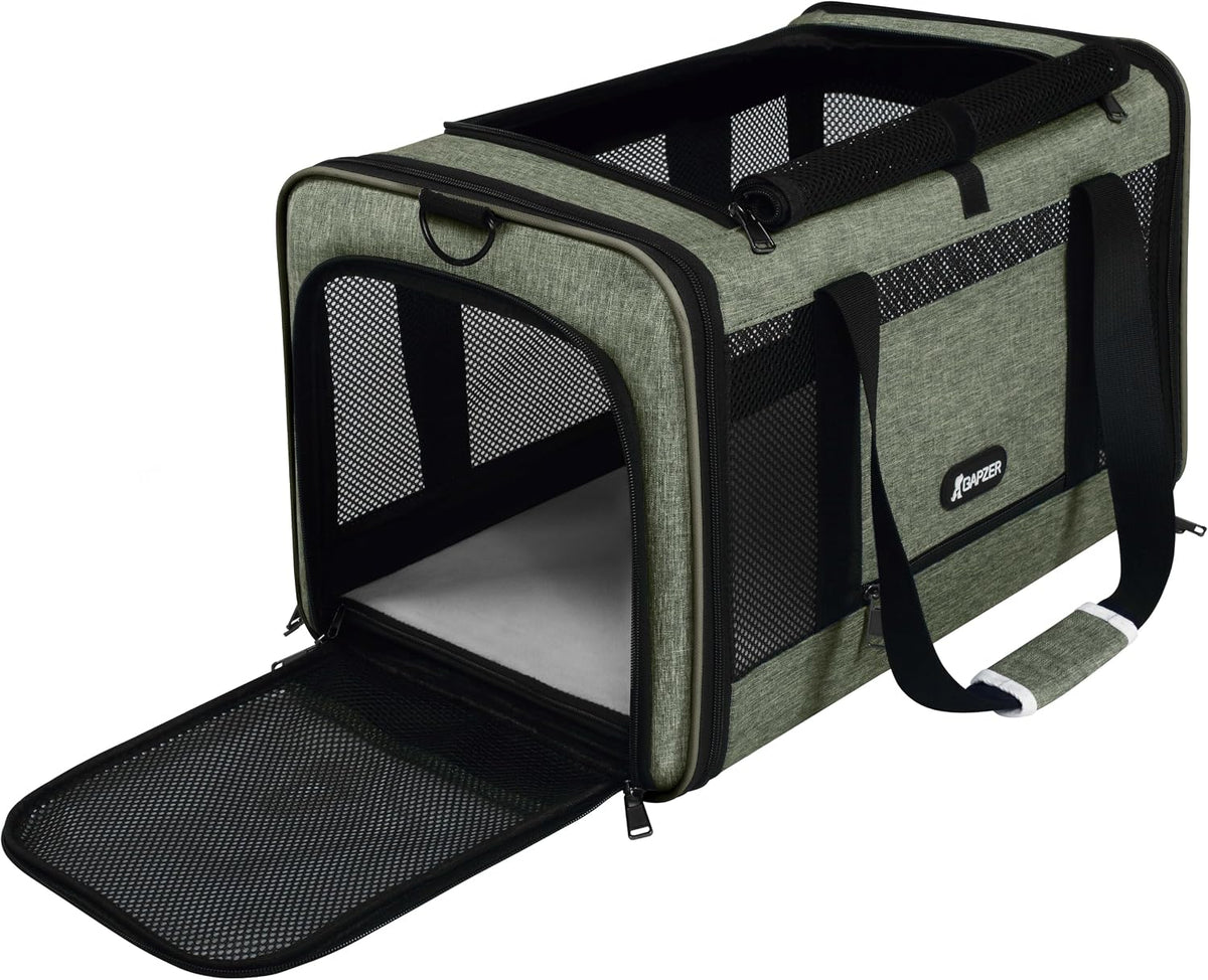 GAPZER Medium Cat Carrier Bag Lightweight, Soft-Sided Small Pet Carry Crate
