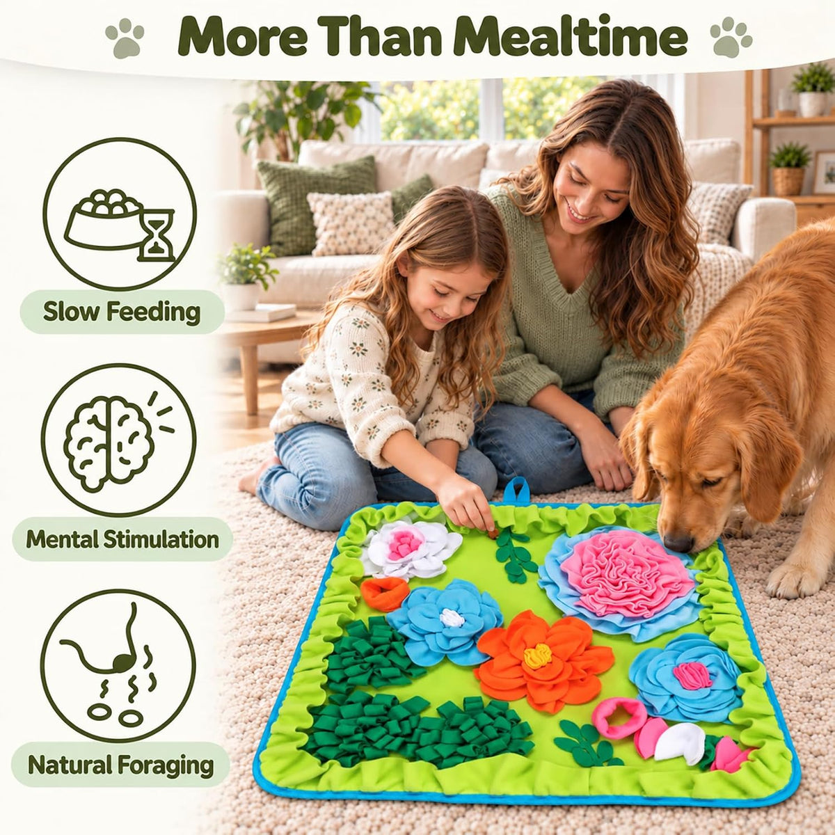 Vextronic Snuffle Mat for Dogs, Large Dogs Slow Feeder, Interactive Puzzle
