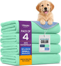 4 Pack Washable Pee Pads for Dogs 18" x 24", Waterproof Dog Training Pads | Reusable Dog Training Pads for Sofa, Incontinence Bed Pads for Adults, Elderly and Kids (Green,Blue) by Utopia Bedding