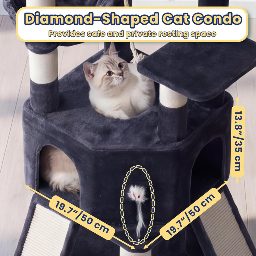 Cat Tree, 81.1" Tall Heavy Duty Cat Tower for Large Cats VCT032G