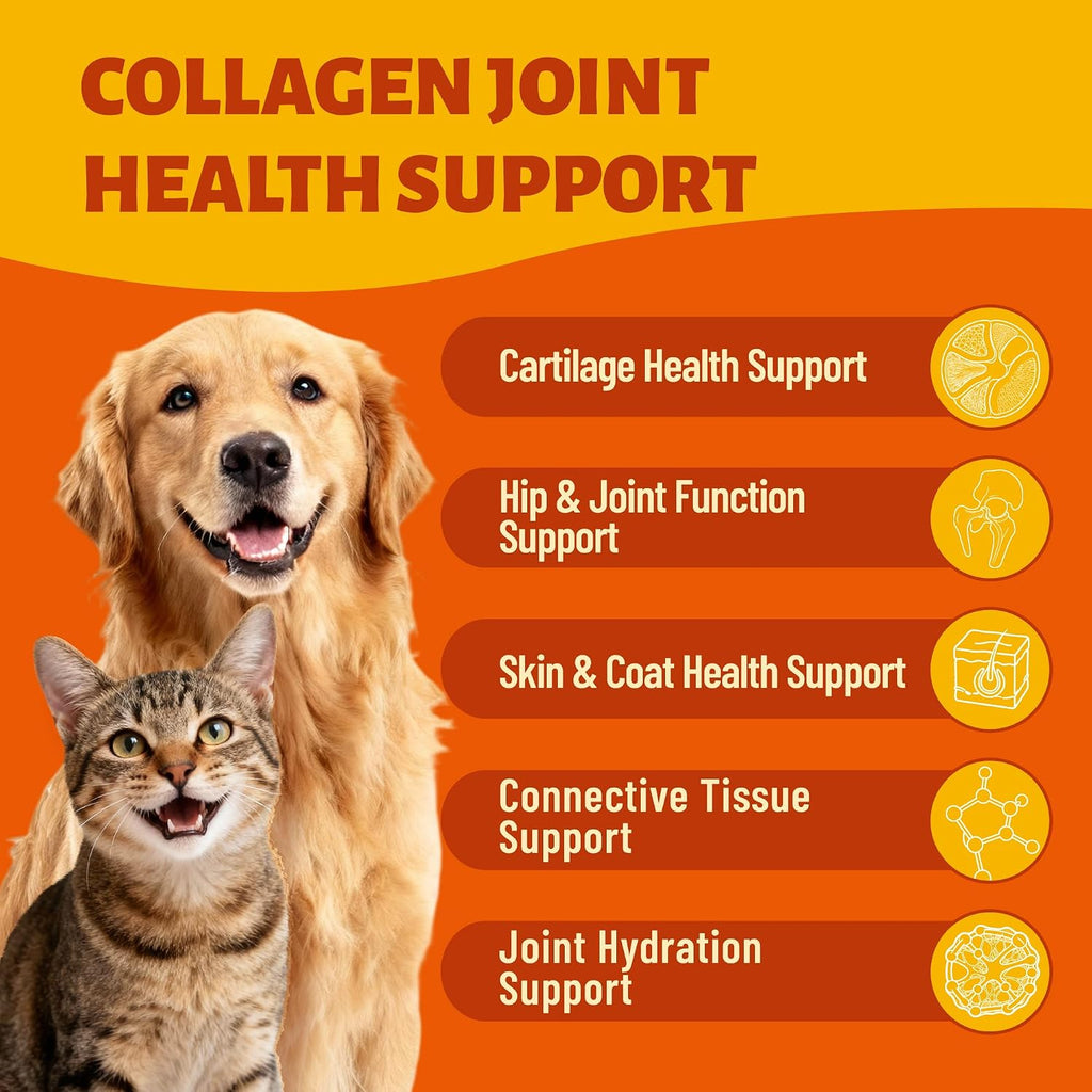 5-Type Liquid Collagen for Dogs & Cats, Chicken Flavor, 2 oz