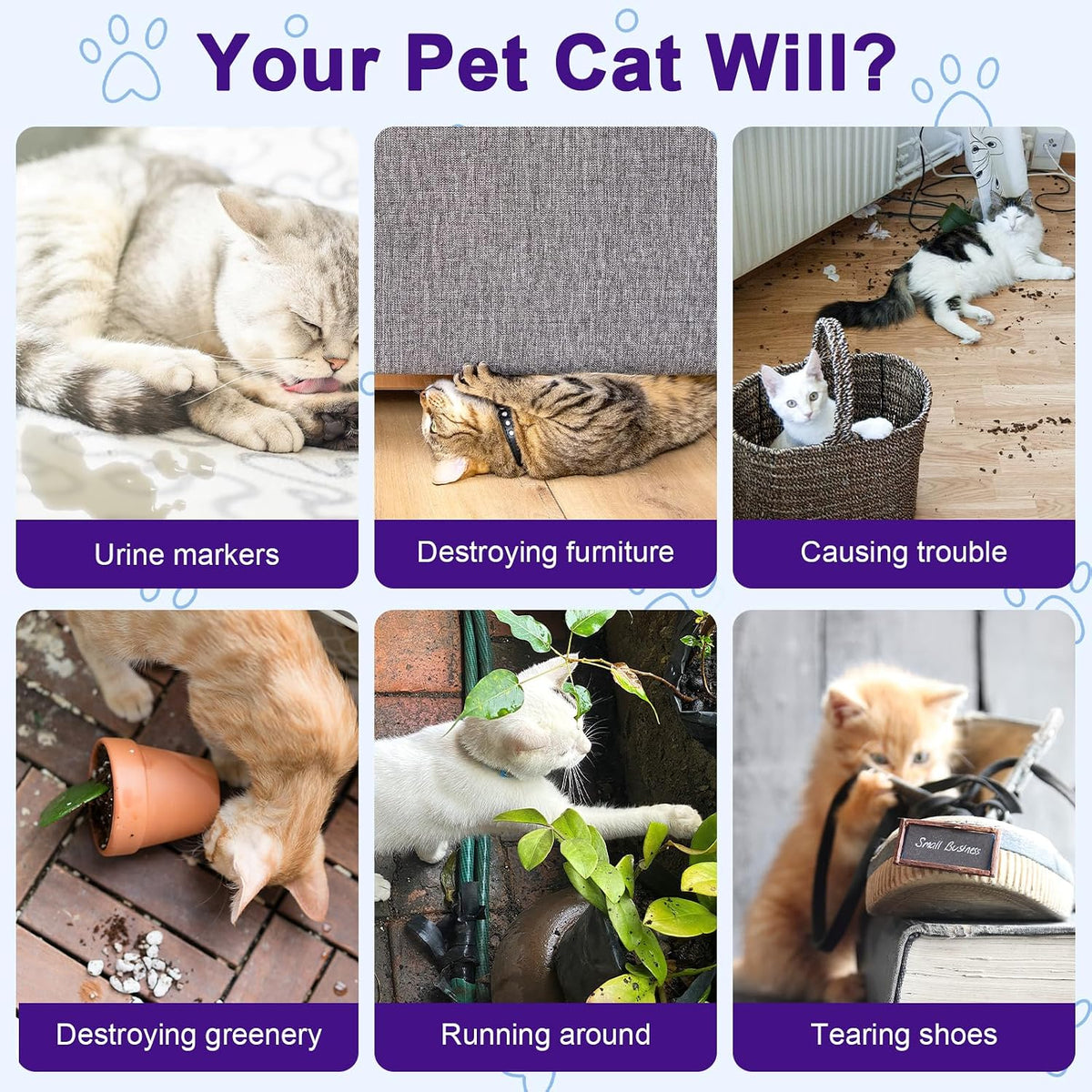 Cat Deterrent Spray, Plant-Based Cat Repellent Spray to Protect Furniture, Anti-Scratch & Chewing Control for Sofas, Carpets & Plants, Indoor & Outdoor Cat Training Aid (1 Pcs)