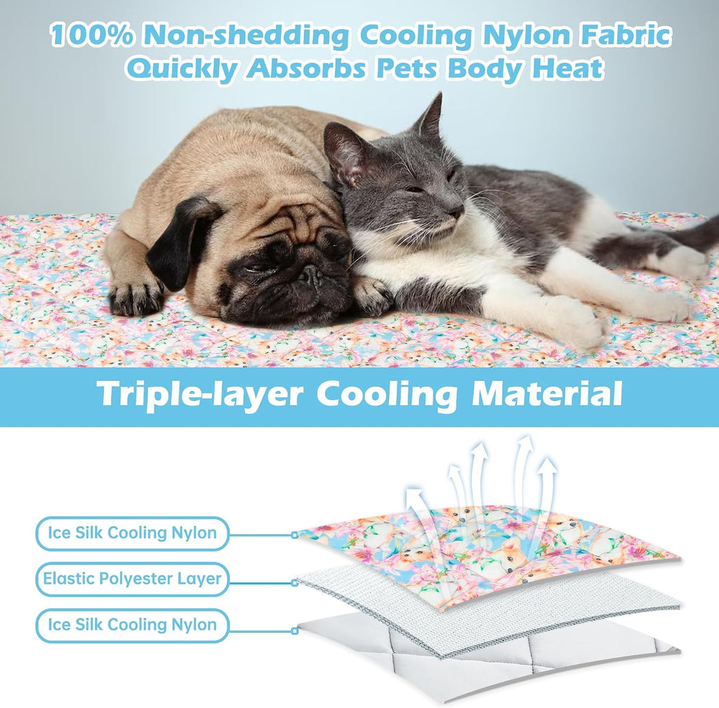 Dog Cooling Mat Large Dog Cooling Mat Indoor Nylon 40 x 60 Inch