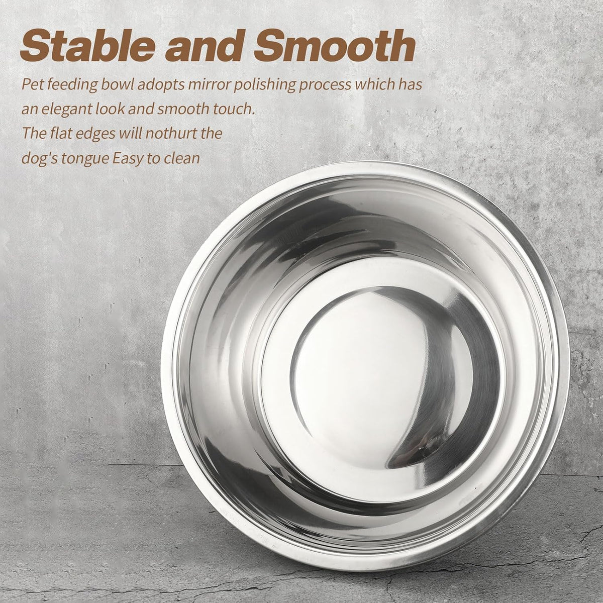 Ziliny 10 Pcs 8 Cup Metal Dog Bowls Stainless Steel Food Dish 64 Oz | Thickened,for Medium Large Dogs Cats,Dishwasher Safe ,Travel Kennel Feeding, Heavy Duty Stainless Steel Construction