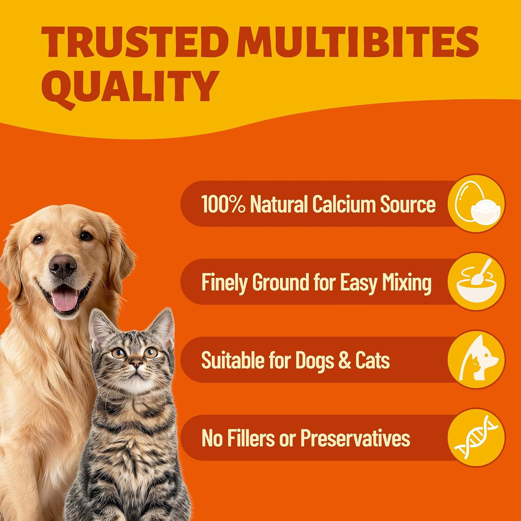 12.7oz Eggshell Powder for Dogs & Cats, Calcium for Dogs & Cats