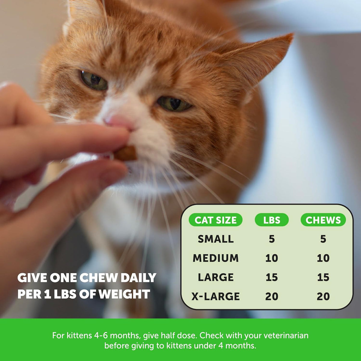 Pet Honesty Vet Backed Cat Hairball Remedy Chews, Chicken, 180-Day Supply