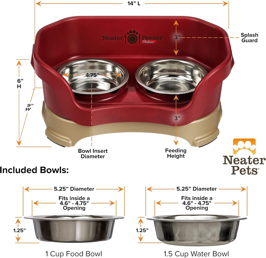 Neater Pet Brands Feeder Deluxe for Cats - Cranberry (200) 