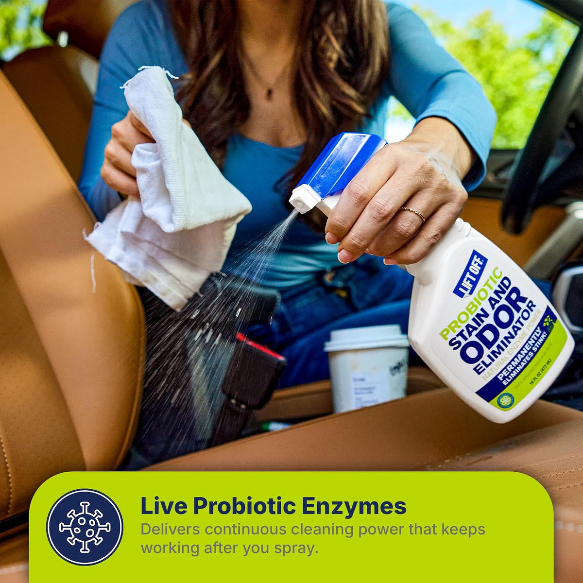 Lift Off Probiotic Stain & Odor Remover, 16 fl oz, 45006 (Pack of 6)