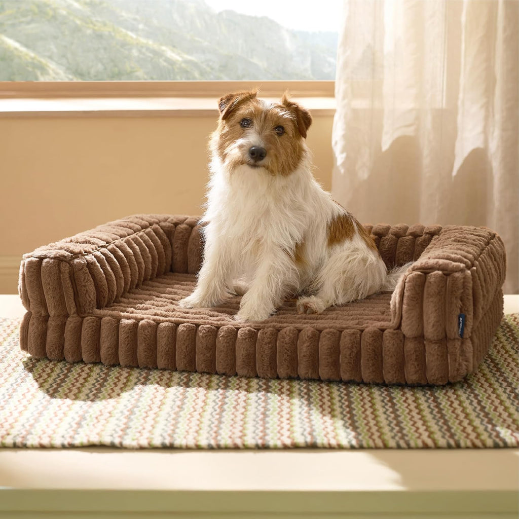 Bedsure ComfyFleece® Memory Foam Orthopedic Dog Bed Medium Size Dog 30"