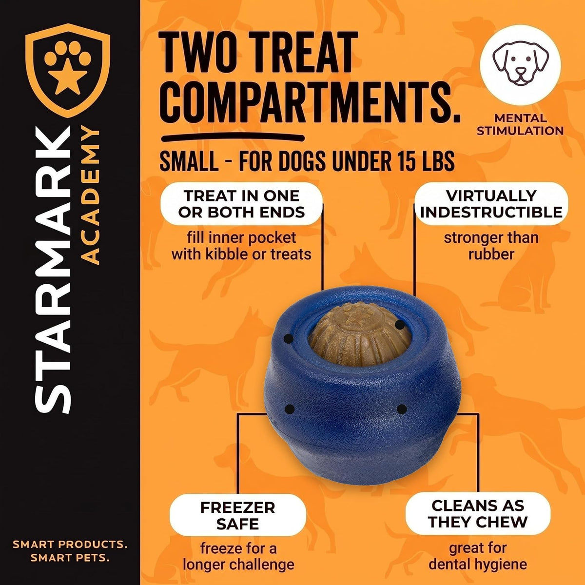 Starmark Everlasting Treat Ball Chew Toy Small For Dogs under 15 pounds
