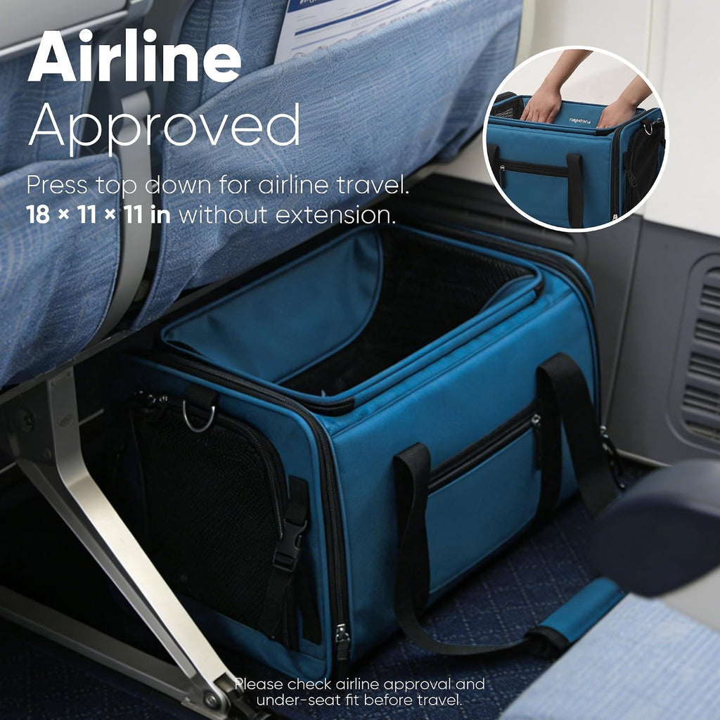 FUKUMARU Expandable Cat Carrier Large, Soft Pet Carrier Airline Approved