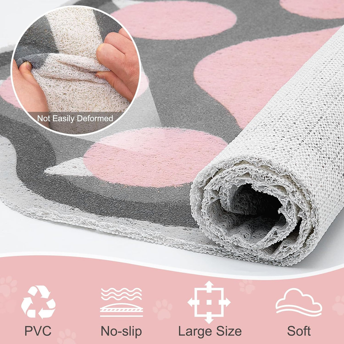 Unicorn Catcher Large Cat Litter Mat, 40"x30" Litter Trapping Mat