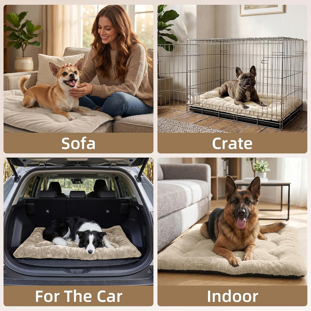 Dog Bed 22" for Metal Crate Pad, Washable Kennel Mat for Small Puppy & Cats
