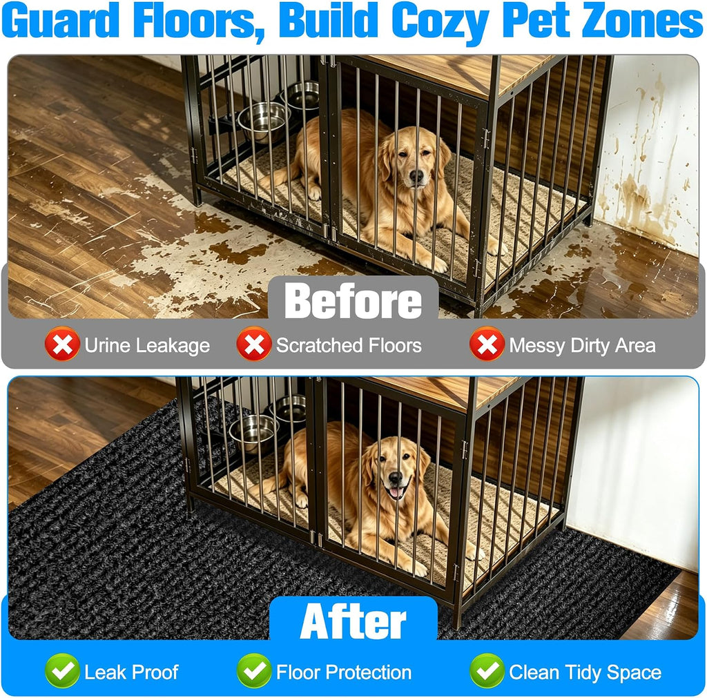 Dog Crate Mat, 43" x 43" Extra Large Dog Playpen Mat, Non-Slip Kennel Mat