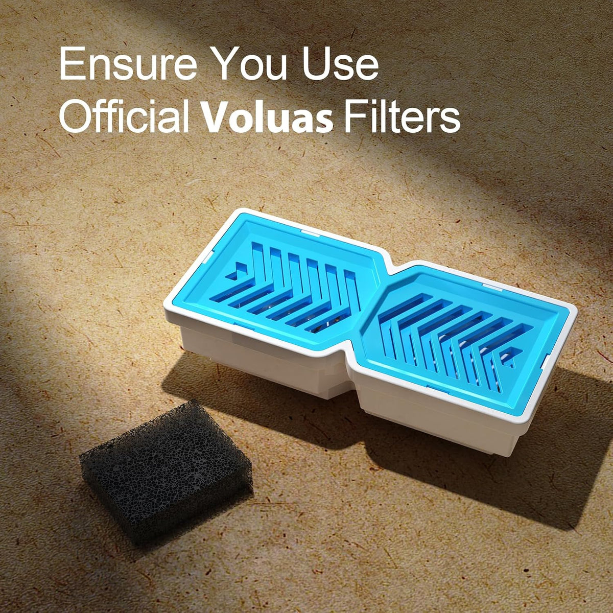 Voluas 409 Replacement Dog Fountain Filters for 7L Pet Fountain, 3-Pack