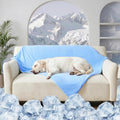 Cooling Blanket for Dogs, Dog Blankets for Large Dogs, Q-MAX > 0.5 Cold Washable Dog Blanket, Soft Durable Self Cooling Cat Mat for Hot Weather, Blue 40x50