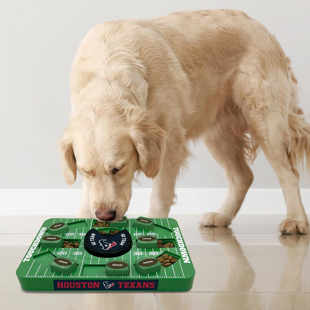 Pets First NFL Houston Texans Large Puzzle Toy for Dogs, Slow Feeder Board for Pets, New Bigger Size, Interactive Doggie Treat Toy