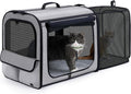 Dog Car Carrier Light Weight,Expandable,Foldable Dog Carrier, Gray