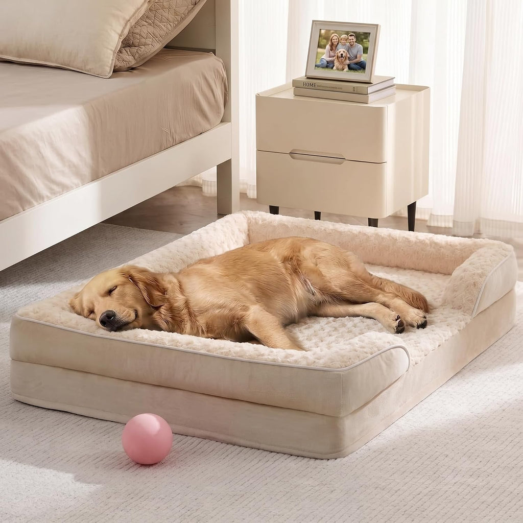 WNPETHOME Orthopedic Washable XXL Dog Bed for Senior Dog Cozy Sleep