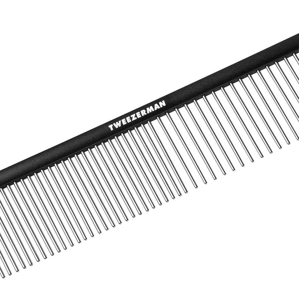 Tweezerman Dual-Sided Detangling Comb-Wide Toothed & Fine Toothed for Pets