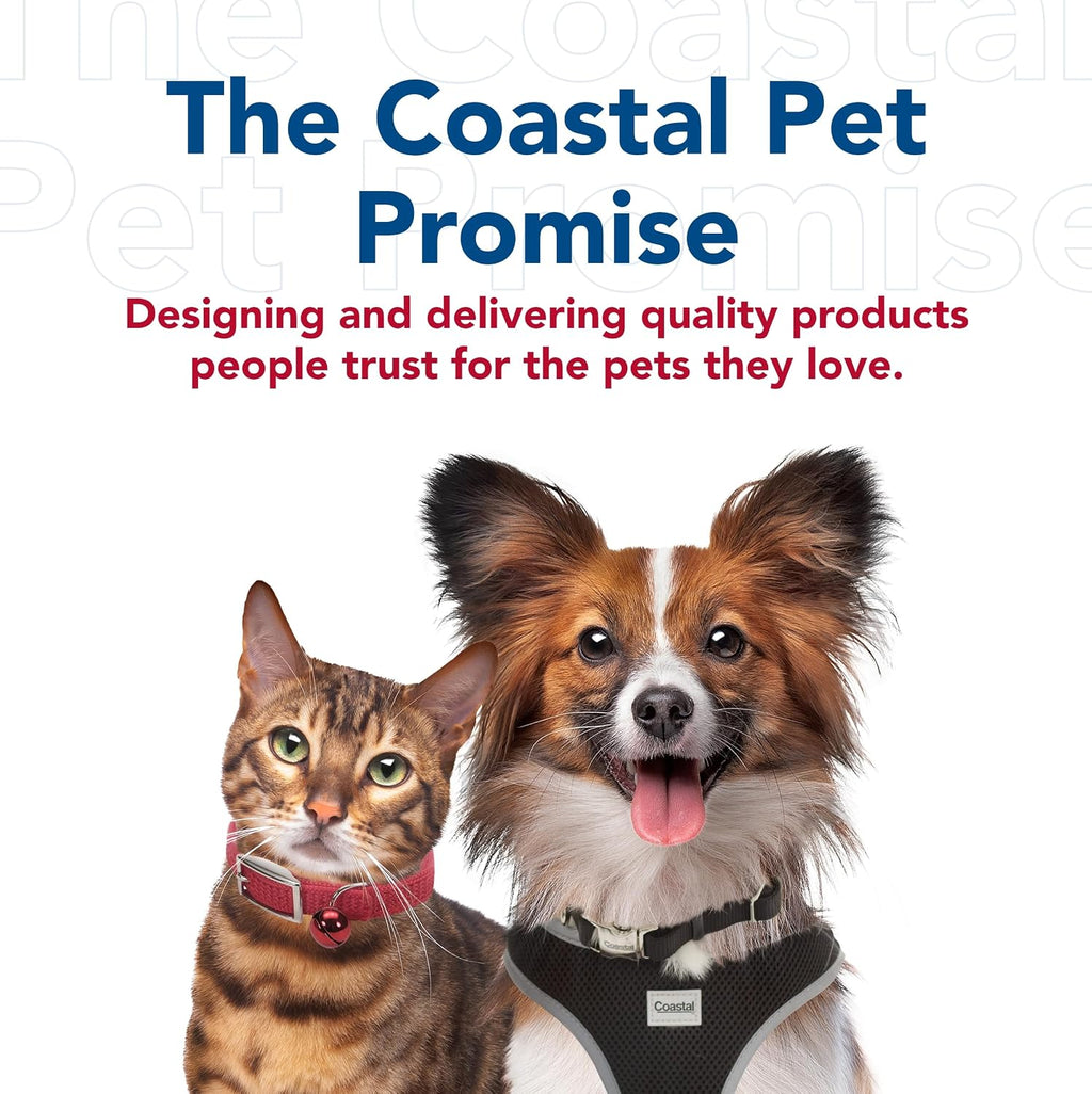 Coastal Pet Safari Wire Pin Brush - No-Slip Plastic Handle for Short and Long Pet Hair - 9.25" x 2.5" Compatible Grooming Tool 