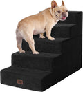 EHEYCIGA Dog Stairs for High Bed 22.5" H, 5-Step Dog Steps, Black