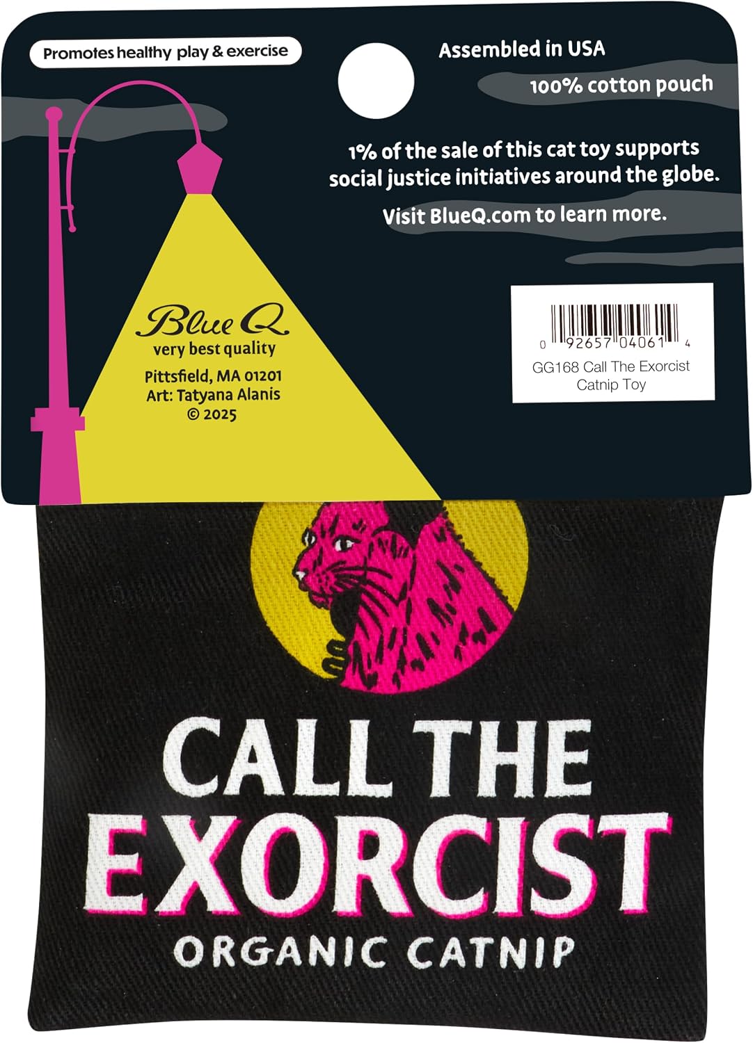Blue Q Catnip - Cute Cat Toys for Biting with Funny Graphics - The Exorcist