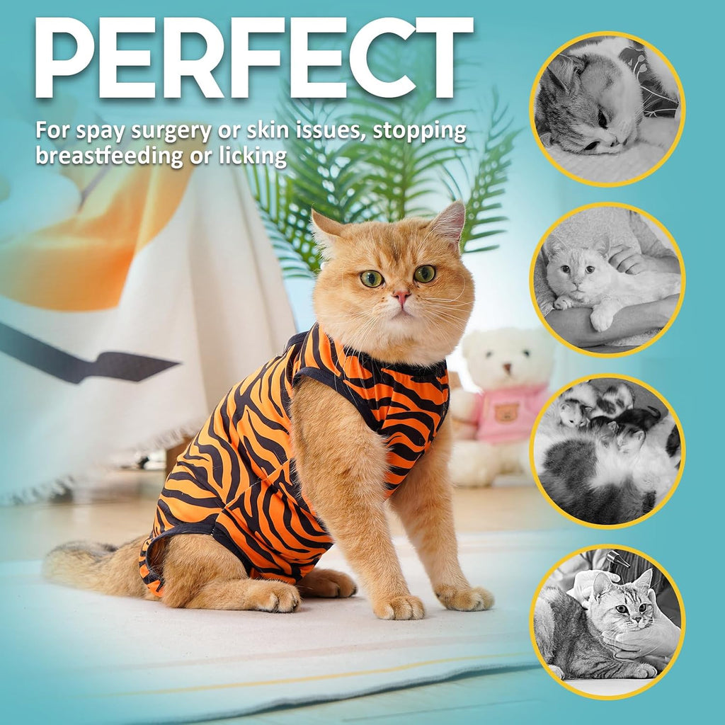 Avont Cat Recovery Suit - Kitten Onesie for Cats After Surgery