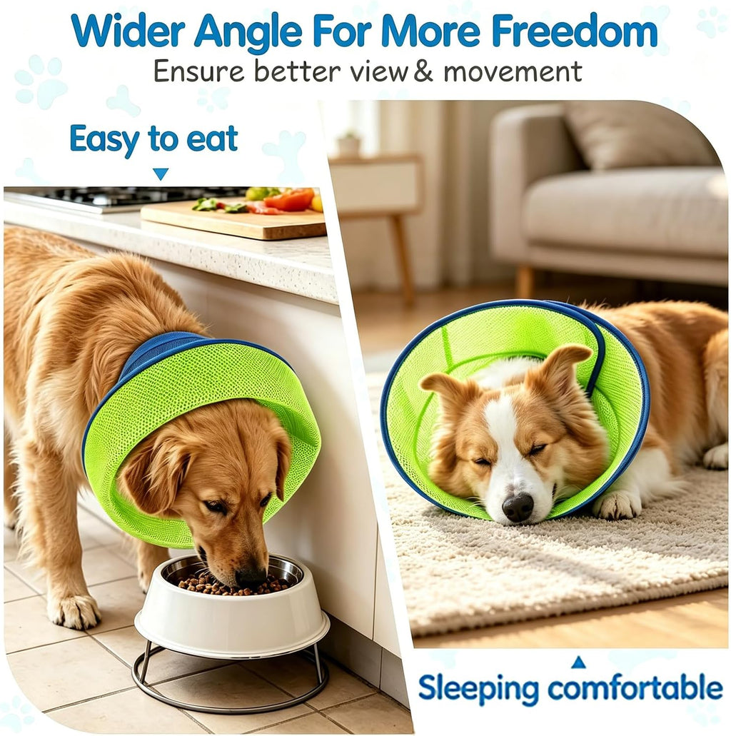 Soft Dog Cone Collar,Adjustable Comfy Cone for Dogs to Stop Licking