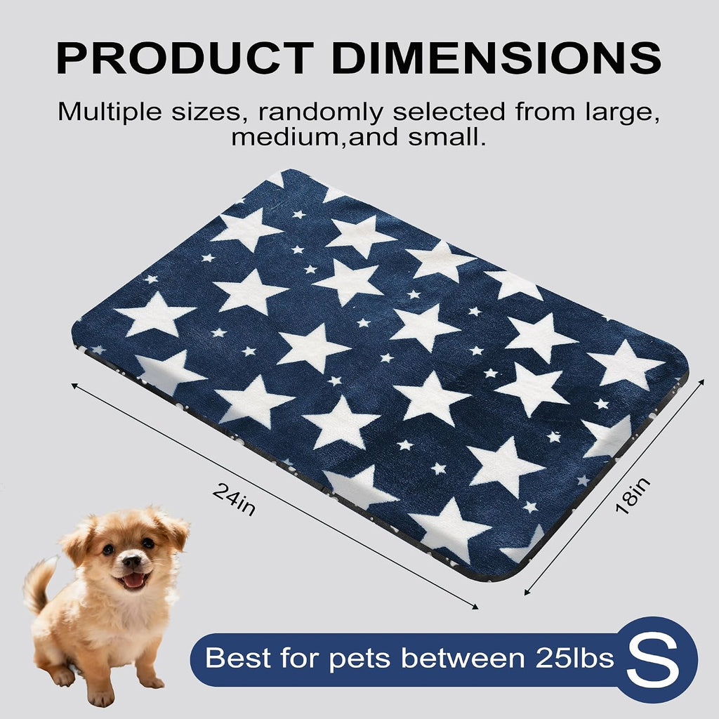 Dog Crate Pad Washable Cat Dog Pet Bed for Crate kennel Small Mat 24in Blue