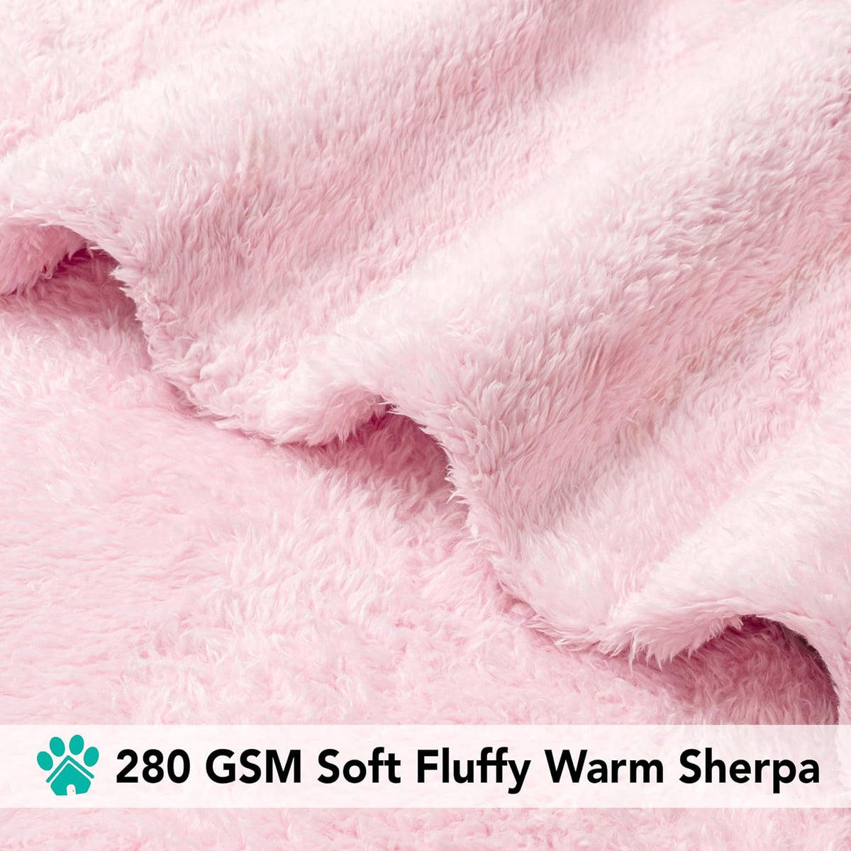 PetAmi Soft Plush Sherpa Dog Blanket for Pet Cat, Large 40x60, Pink