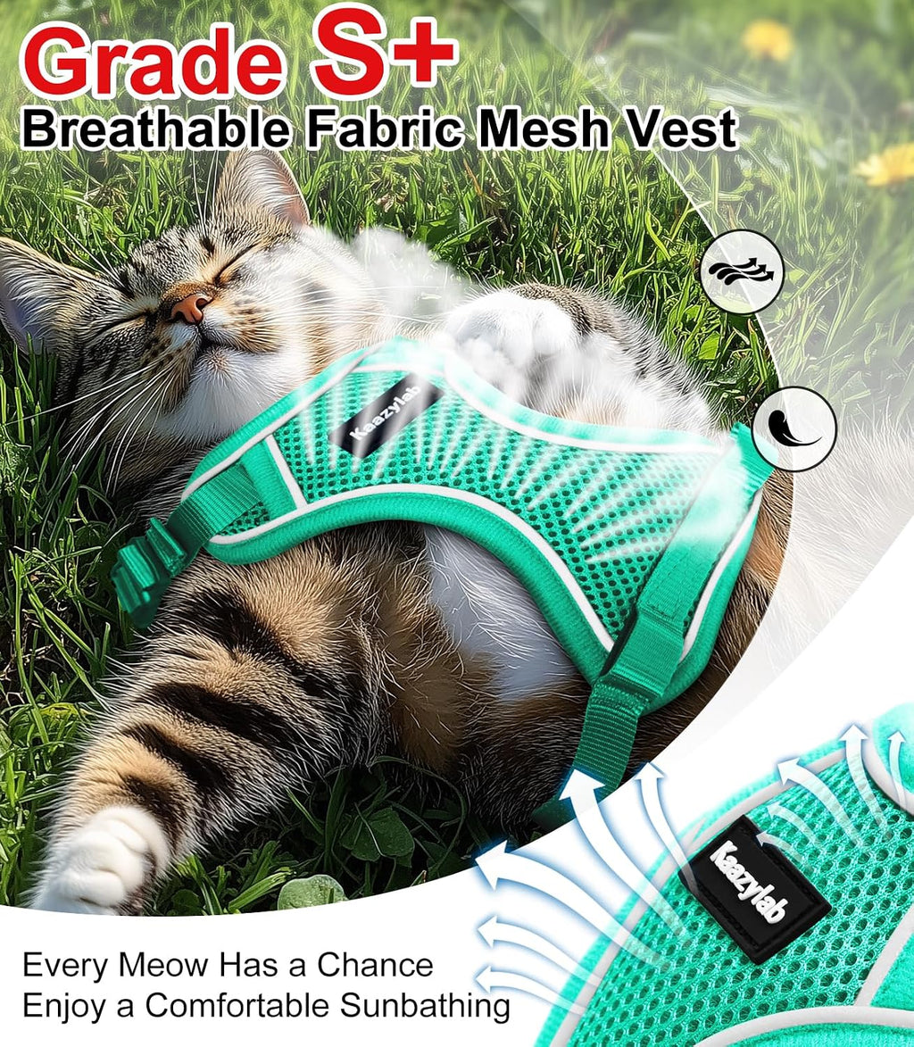 Cat Harness and Leash for Walking Escape Proof Soft Adjustable Cat Leash