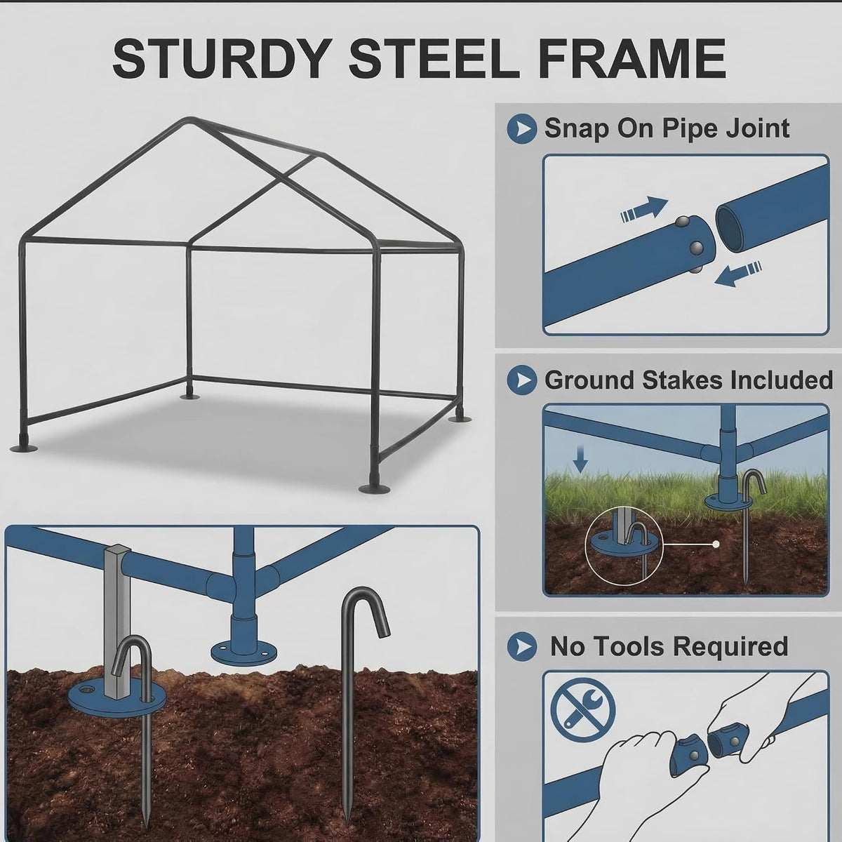 Outdoor Dog Tent, 4'x4'x3' Dog Shade House Shelter for Large Medium Pets