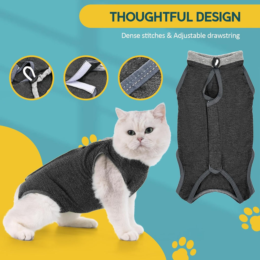 Avont Cat Recovery Suit - Kitten Onesie for Cats After Surgery