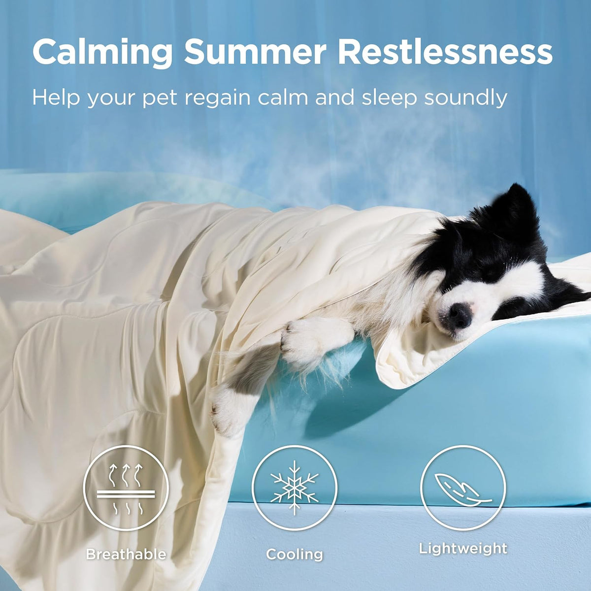 Bedsure Breathable Lightweight Cooling Blanket for Large Dogs, Q-MAX>0.4