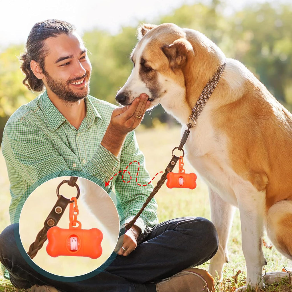 Zhehao 50 Pack Dog Poop Bag Holders for Leashes | Clip-on waste bag holders attach to leashes, belts, or pet gear for walks, travel, parks, homes, and pet businesses
