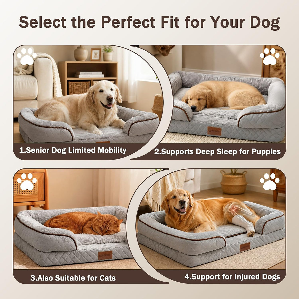 Dog Bed with Reusable Potty Pad - 31"X21"X5.9" Dark Gray