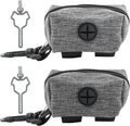 2pcs Dog Poop Bag Holder with 2 Hands-free holder Poop Bag Dispenser Pet Dog Waste Bag Dispenser Leash Attachment Fits Any Dog Leash for Dog Cat and Other Pets(Gray)