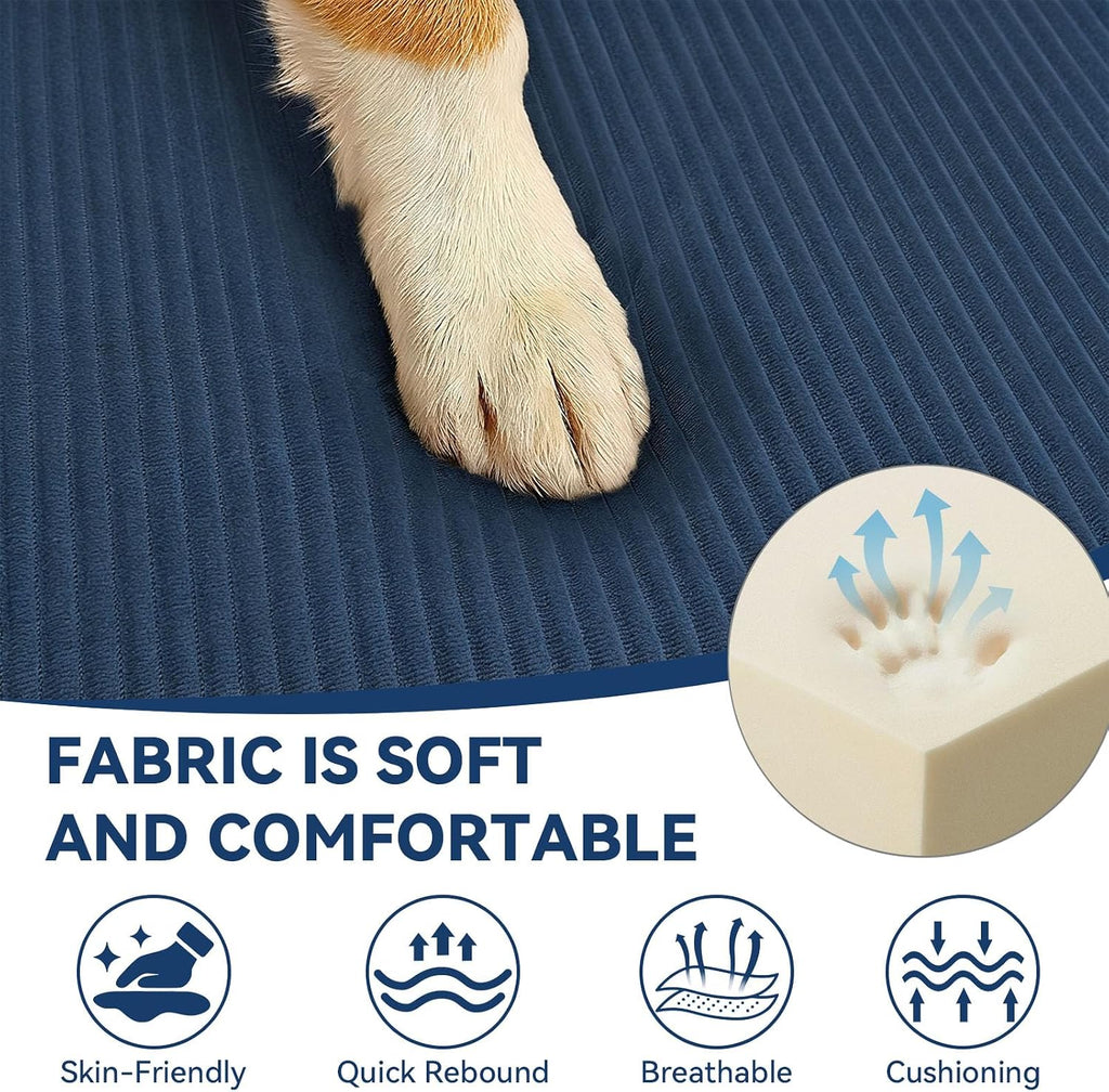 Persure 2-in-1 Dog Sofa Bed, Orthopedic Memory Foam for Medium Large Dog