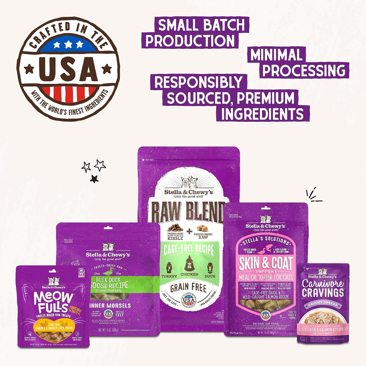 Stella & Chewy's Freeze-Dried Raw Cat Dinner Morsels - Premium Salmon & Chicken Recipe with 98% Wild-Caught & Cage-Free Protein - Natural Grain-Free Cat & Kitten Food - Made in USA - 1 oz (Pack of 2)
