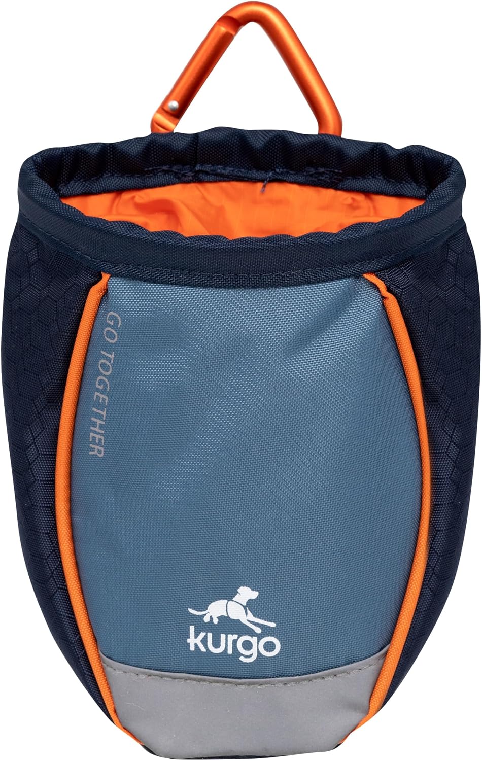 Kurgo Go Stuff It Dog Treat Bag, Training Treat Pouch Bag for Dogs, Treat Pouches for Pets, Hands-Free Pouch Waist, Reflective, Includes Carabiner, MOLLE-Compatible (Navy Blue)
