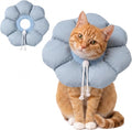 Avont Soft Cat Cone L Grayishblue Post-Surgery Anti-Lick Adjustable