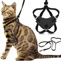 OutdoorBengal Houdini™ Escape Proof Cat Harness and Leash (Black, S)
