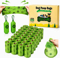 Thick Dog Poop Bags Rolls - Strong Leak Proof with 2 Dispensers 420 Count | Scented Odor Control Doggie Poop Bags 13 x 9 in for All Breeds - for Daily Walks Outdoor Cleanup (Green)